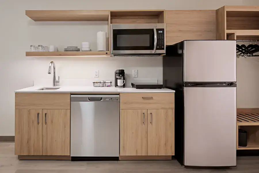 In-room kitchen at Hyatt Studios